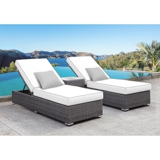 mid century modern patio furniture homecrest solis lusso 3piece chaise lounge set white cushions grey pillows buy rattan midcentury modern outdoor lounges online at mid century modern patio furniture homecrest solis lusso 3piece chaise lounge set white cushions grey pillows buy rattan midcentury modern outdoor lounges online at